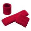 ONUPGO Kids Sweatbands Headband Wristband Set - Athletic Cotton Sweat Band for Sports (1 Headband + 2 Wristbands) (Red) view 2