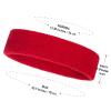 ONUPGO Kids Sweatbands Headband Wristband Set - Athletic Cotton Sweat Band for Sports (1 Headband + 2 Wristbands) (Red) view 3
