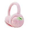 RUIXIA Boys Girls Cute Strawberry Winter Earmuffs Soft Faux Fur Ear Warmers Adjustable for Adults Kids Thermal Plush Ear Muffs, Pink Strawberry, One Size view 1