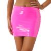 YONGHS Women's PU Leather Wetlook High Waist Bodycon Mini Pencil Skirt Party Tube Skirts Clubwear Pink X-Large view 2