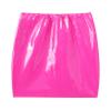 YONGHS Women's PU Leather Wetlook High Waist Bodycon Mini Pencil Skirt Party Tube Skirts Clubwear Pink X-Large view 4