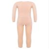 Freebily Kids Girl Thermal Underwear Soft Breathable Cotton Base Layer Sets Athletic Leggings and Long Sleeve Shirt Top C Nude 4 view 2