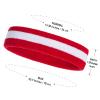 ONUPGO Kids Sweatbands Headband Wristband Set - Athletic Cotton sweat band for Sports (1 Headband + 2 Wristbands) (Red/White/Red) view 3