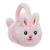 RUIXIA Boys Girls Cute Cartoon Animal Winter Earmuffs Soft Faux Fur Ear Warmers Adjustable for Adults Kids Thermal Plush Ear Muffs, Pink Rabbit, One Size view 1