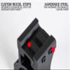 Monstrum High Profile Picatinny Scope Rings with See-Through Base | 30 mm Diameter view 3
