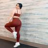 Aoxjox High Waisted Workout Leggings for Women Trinity Yoga Pants 26.5" (Cherry Mahogany, Small) view 2