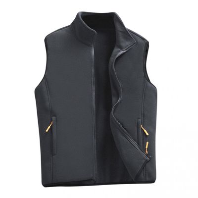 QWENTMTNTY Men's Polar Fleece Outerwear Vests Full-Zip Slim Fit Lightweight Jacket Vest Big Tall Outdoor Sports Sleeveless Jackets