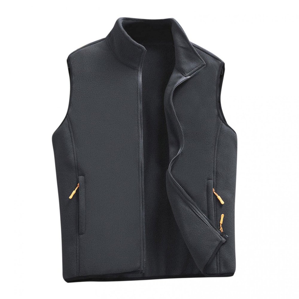 QWENTMTNTY Men's Polar Fleece Outerwear Vests Full-Zip Slim Fit Lightweight Jacket Vest Big Tall Outdoor Sports Sleeveless Jackets