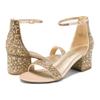 DREAM PAIRS Womens Low-Chunk Low Heel Pump Sandal,Size 10,Gold/Rhinestone,LOW-CHUNK view 3