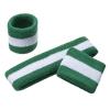 ONUPGO Kids Sweatbands Headband Wristband Set - Athletic Cotton sweat band for Sports (1 Headband + 2 Wristbands) (Green/White/Green) view 2