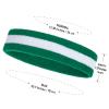 ONUPGO Kids Sweatbands Headband Wristband Set - Athletic Cotton sweat band for Sports (1 Headband + 2 Wristbands) (Green/White/Green) view 3