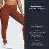 Aoxjox High Waisted Workout Leggings for Women Trinity Yoga Pants 26.5" (Cherry Mahogany, Large) view 3