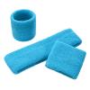 ONUPGO Kids Sweatbands Headband Wristband Set - Athletic Cotton Sweat Band for Sports (1 Headband + 2 Wristbands) (Neon Blue) view 2
