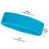 ONUPGO Kids Sweatbands Headband Wristband Set - Athletic Cotton Sweat Band for Sports (1 Headband + 2 Wristbands) (Neon Blue) view 3