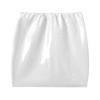 dPois Womens Fashion Short Patent Leather Skirt Slim Tights High Waist Club Pencil Skirt White Medium view 4