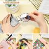 FINTIE Soft Eyeglasses Case with Cleaning Cloth, Portable Squeeze Top Vegan Leather Glasses Pouch, Sunglasses Eyewear Bag, Cloudy Marble view 4