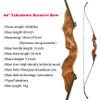 ZSHJGJR 60 Black Hunter Original Recurve Bow for Adults American Hunting Longbow Archery Bow 20-60lbs Right Handed for Archery Hunting Shooting Practice (Orange, 60lbs) view 2