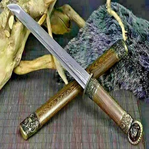 Zhmyyxgs Handmade Wushu Sword Sharp HRC60 Folded Damascus Carbon Steel Kung Fu Jian