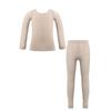 Freebily Kids Girl Thermal Underwear Soft Breathable Cotton Base Layer Sets Athletic Leggings and Long Sleeve Shirt Top A Nude 4 view 1