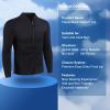 INTBOSS Wetsuit Top Men,2mm Mens Wetsuit Top 3mm Long Sleeve Wetsuit Jacket Men Front Zip Warm Wets Suit Jackets Stretch Scuba Diving Top Swimming Surfing view 3