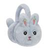 RUIXIA Boys Girls Cute Cartoon Animal Winter Earmuffs Soft Faux Fur Ear Warmers Adjustable for Adults Kids Thermal Plush Ear Muffs Grey Rabbit One Size view 1