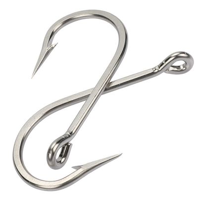 Fishing Saltwater Large Giant Shark and Alligator Hooks Extra Strong Stainless Steel Big Game Fishing Sharp Tuna Catfish Hooks 14/0 2pcs