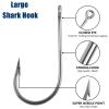 Fishing Saltwater Large Giant Shark and Alligator Hooks Extra Strong Stainless Steel Big Game Fishing Sharp Tuna Catfish Hooks 14/0 2pcs view 3