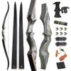 ZSHJGJR 60 Black Hunter Original Recurve Bow for Adults American Hunting Longbow Archery Bow 20-60lbs Right Handed for Archery Hunting Shooting Practice (Gray, 40lbs) view 1