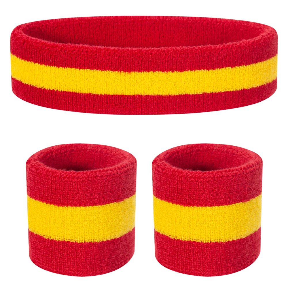 ONUPGO Kids Sweatbands Toddler Headband Wristband Set - Athletic Cotton Baby Sweat Band for Kids Youth Baby (1 Headband + 2 Wristbands)