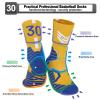 HMWIWAR 2 Pairs Stephen Basketball-Socks-for-Men, #30 Lucky Number Sports-Socks Warrior Cury Socks with 3D Ankle Protection for Youth Boys, Athletic Basketball Accessories Great Gift Fans (5.5-11.5) view 3