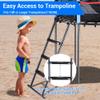 43" Trampoline Ladder Trampoline Ladder Accessories for Children Kids, Skid-Proof Step Ladder, Quick Installation and Removal Metal Construction with Nonslip Rubber (43") view 2