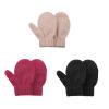 Toddler Mittens Winter Knitted Warm Mitten for Boys Girls Kids Thick Stretch Magic Mitten Snow Gloves Black&Pink&Rose Red view 1