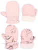 Urban Virgin Infant Baby Toddler Kids Winter Mittnes Lined Fleece Warm Waterproof Ski Snow Gloves For Boys Girls 2 Pairs Pink&Pink Dino 6-24 Months view 1