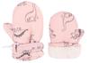 Urban Virgin Infant Baby Toddler Kids Winter Mittnes Lined Fleece Warm Waterproof Ski Snow Gloves For Boys Girls 2 Pairs Pink&Pink Dino 6-24 Months view 2