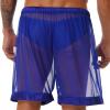 Alvivi Men's Mesh See-Through Loose Fit Boxer Shorts Stretch Underwear Summer Beachwear Royal Blue 3X-Large view 4