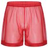 Alvivi Men's Mesh See-Through Loose Fit Boxer Shorts Stretch Underwear Summer Beachwear Red 3X-Large view 1