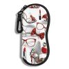 Eyeglass Case Sunglasses Soft Pouch with Belt Clip Ultra Light Neoprene Zipper Eyeglass Case Printed Sunglass Bag for Stylish Portable Travel Glasses Casefor Men & Women(Red High Heels) view 1