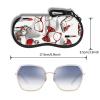 Eyeglass Case Sunglasses Soft Pouch with Belt Clip Ultra Light Neoprene Zipper Eyeglass Case Printed Sunglass Bag for Stylish Portable Travel Glasses Casefor Men & Women(Red High Heels) view 2