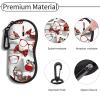 Eyeglass Case Sunglasses Soft Pouch with Belt Clip Ultra Light Neoprene Zipper Eyeglass Case Printed Sunglass Bag for Stylish Portable Travel Glasses Casefor Men & Women(Red High Heels) view 3