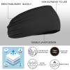 Civaner 4 Pcs Boys Headbands Athletic Sweatbands Kids Sports Wicking Breathable Headbands Elastic for Girls Boys Football(Black, Light Grey) view 2