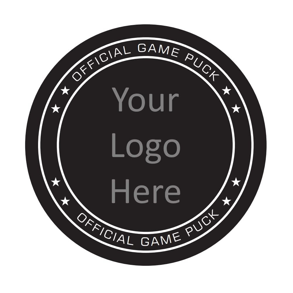 TigerTail Sports Personalized Team Logo Hockey Pucks (9031, 25 Pucks)