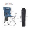 ENAVANT Heavy Duty High-Back Reclining Folding Camping Chair with Steel Frame, Maximum Weight to 350lbs (Blue) view 3