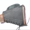 Genuine Leather Buttstock Cover Sleeve Suede Padded Cheek Rest Long Range Shooting (Black) view 4
