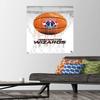 Trends International NBA Washington Wizards - Drip Basketball 21 Wall Poster with Pushpins view 2