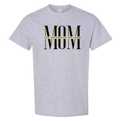 UGP Campus Apparel AS1349 - Iowa Hawkeyes Classic Mom T-Shirt - 2X-Large - Sport Grey