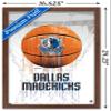 Trends International NBA Dallas Mavericks - Drip Basketball 21 Wall Poster, 14.725" x 22.375", Mahogany Framed Version view 3