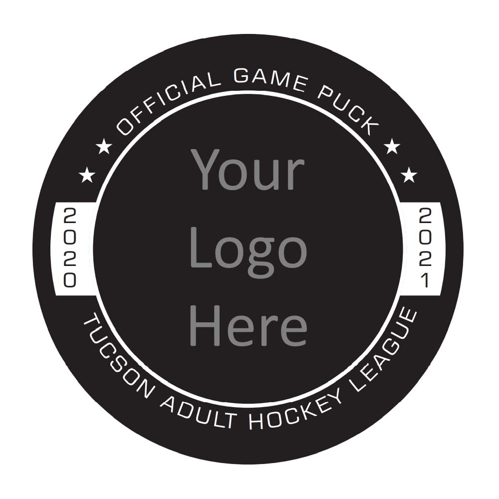 TigerTail Sports Personalized Team Logo Hockey Pucks (9033, 25 Pucks)