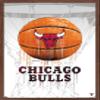 Trends International NBA Chicago Bulls - Drip Basketball 21 Wall Poster, 14.725" x 22.375", Mahogany Framed Version view 1