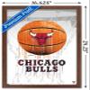 Trends International NBA Chicago Bulls - Drip Basketball 21 Wall Poster, 14.725" x 22.375", Mahogany Framed Version view 3