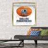 Trends International NBA Dallas Mavericks - Drip Basketball 21 Wall Poster, 22.375" x 34", Gold Framed Version view 2